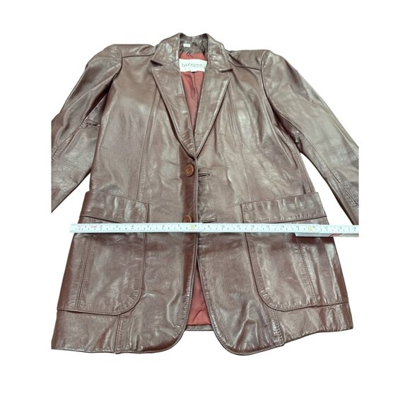 Wilsons Suede & Leather Mens Brown Blazer Jacket Size 36 SKU 7188 - Picture 5 of 16